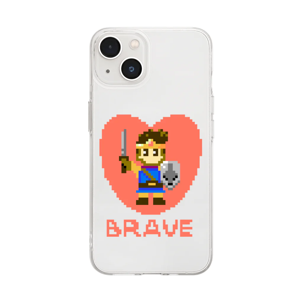 スロータイプ書店 Slowtype BooksのBRAVE ブレイブ 勇者 カラー版 261 Soft Clear Smartphone Case