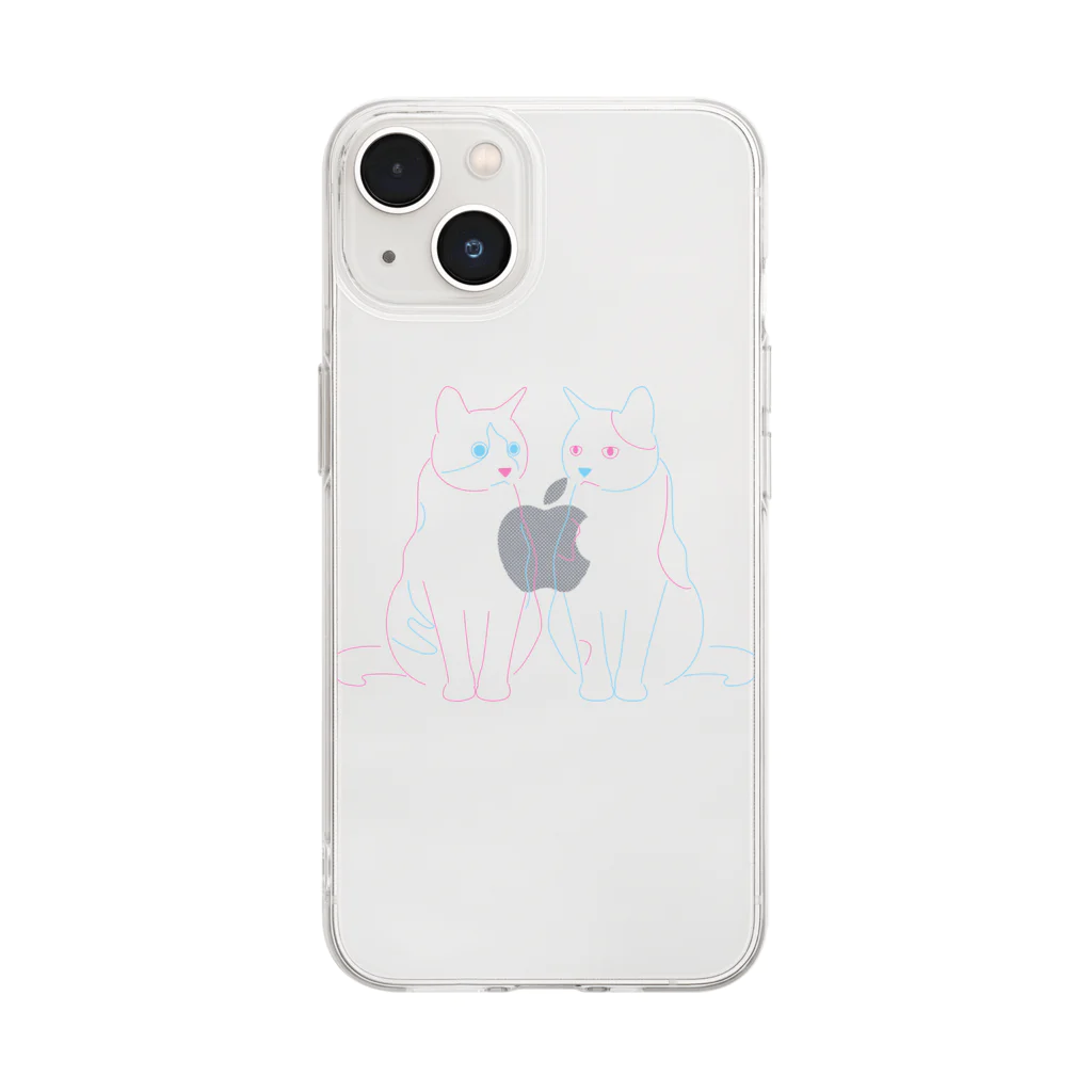 8wariのファンシーちゃんとファンシーくん Soft Clear Smartphone Case