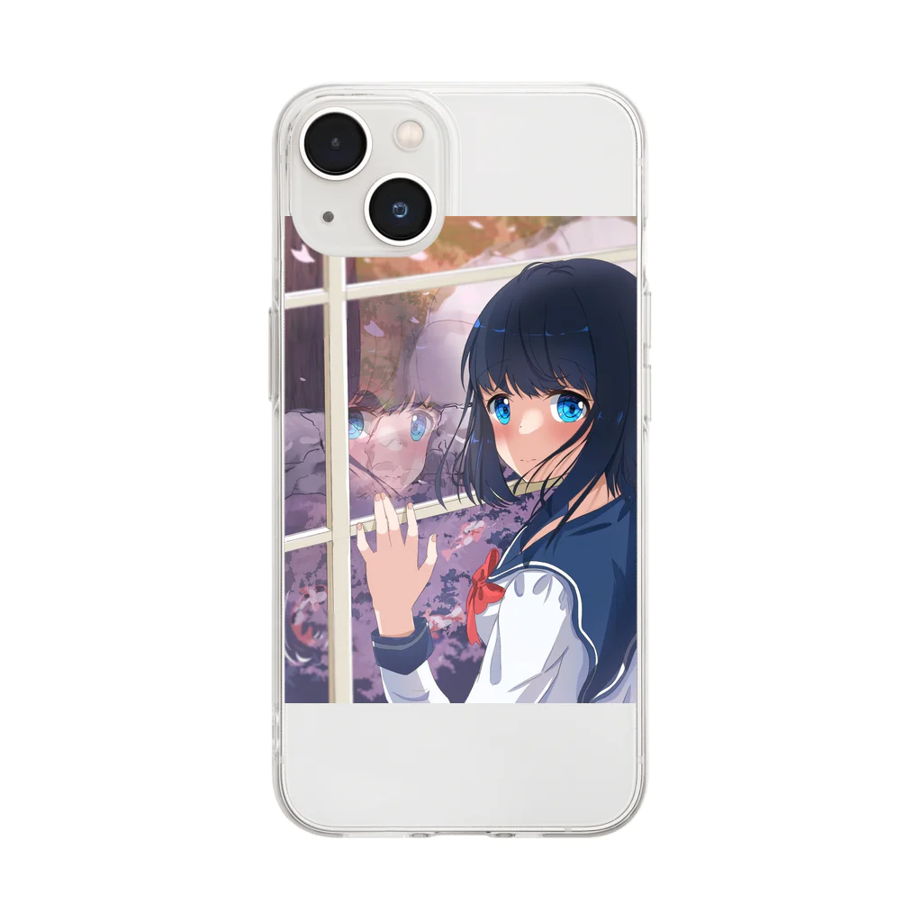 そら豆のハル Soft Clear Smartphone Case