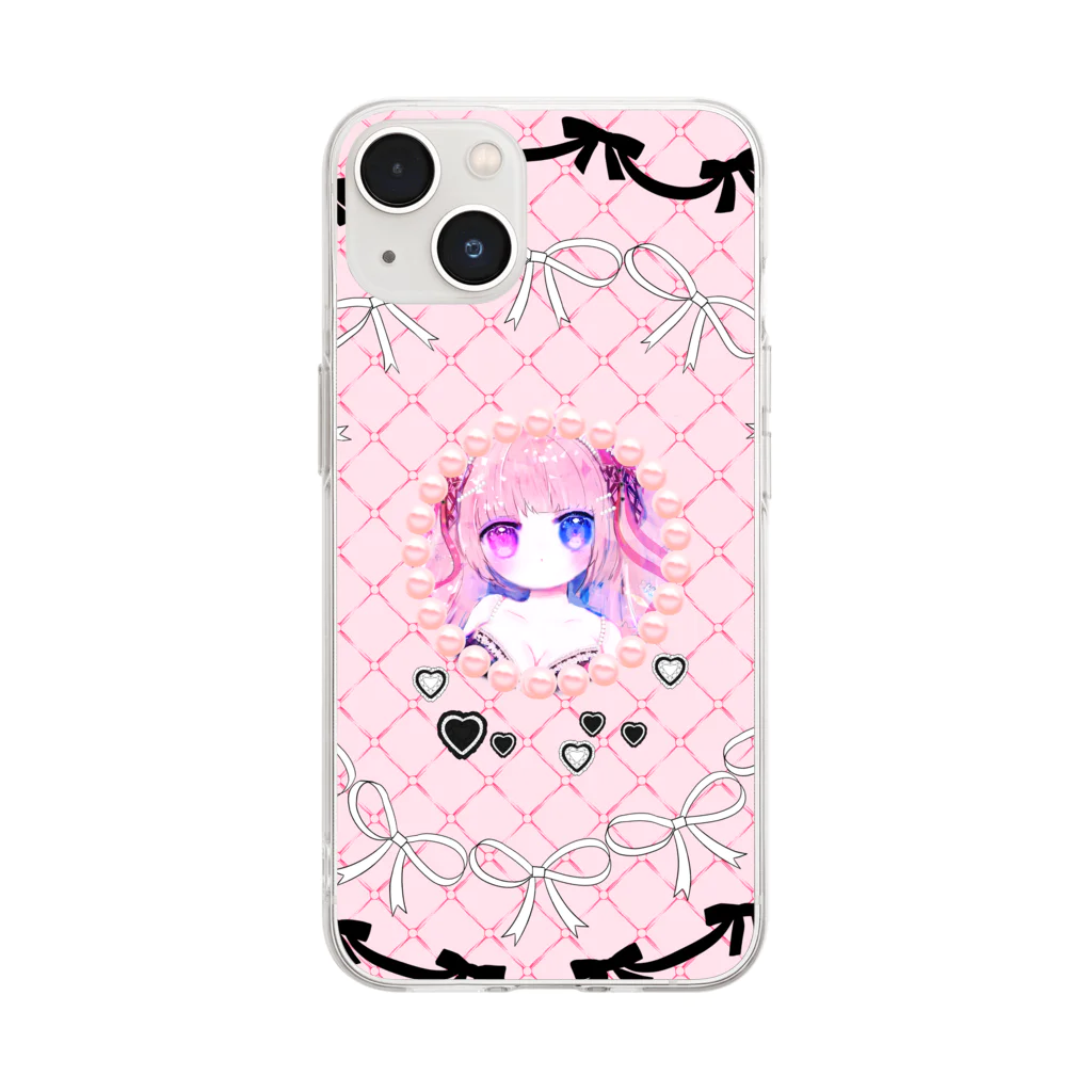 ぴーふぃめんとの♥キルティングパール♥ Soft Clear Smartphone Case