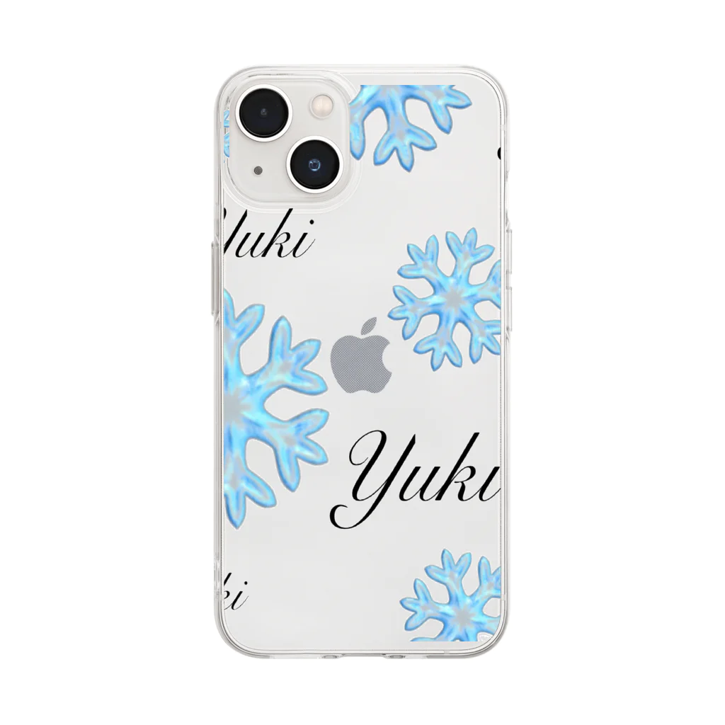 YukiのYukiネーム入りスマホケース Soft Clear Smartphone Case