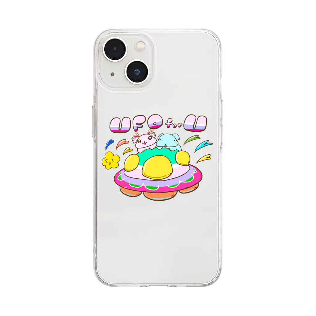 まるちょ屋のUFO for U （UFOをあなたに） Soft Clear Smartphone Case