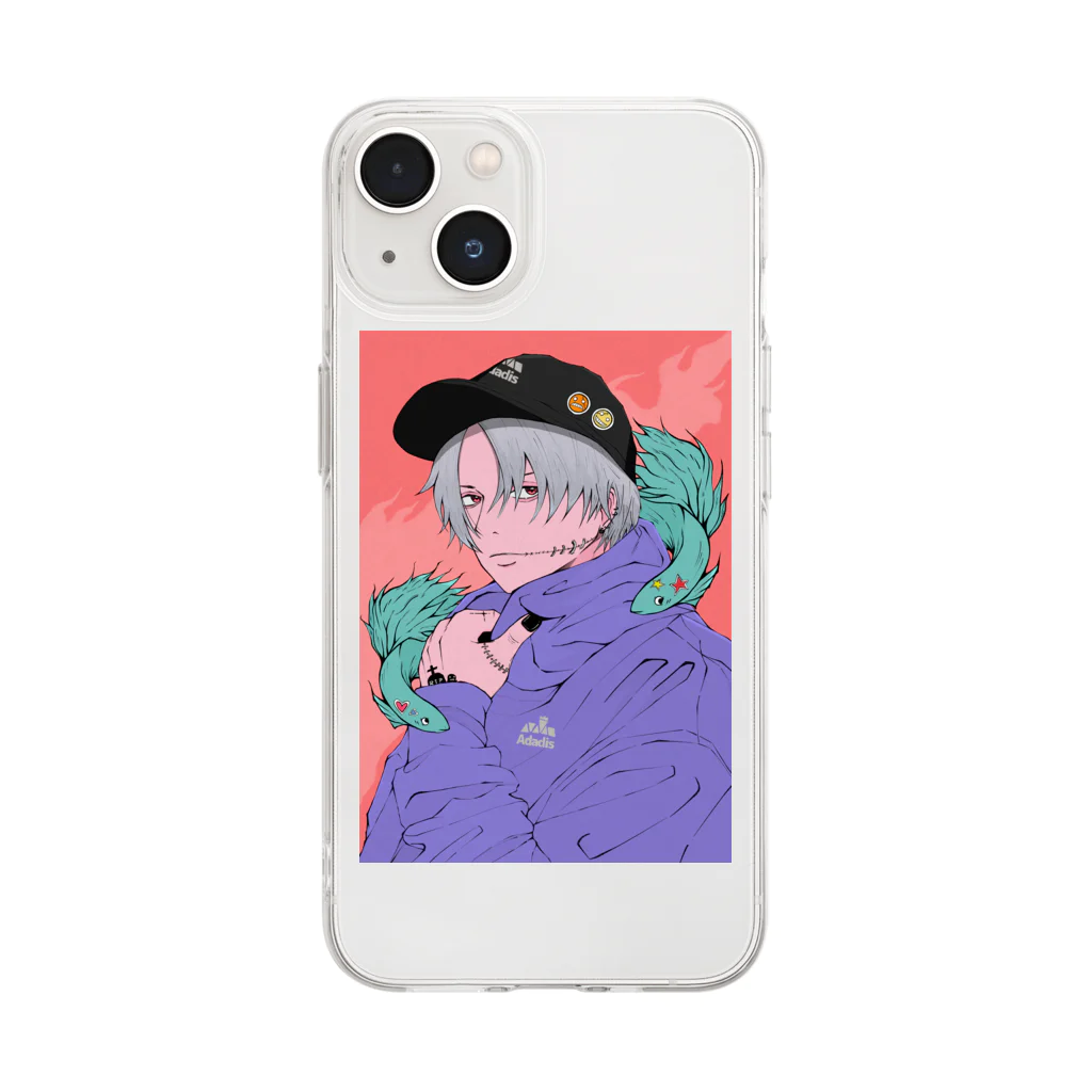 アシュラ✴︎アスラのオサカナゾンビ君 Soft Clear Smartphone Case