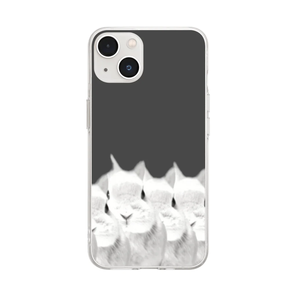 うさぎのひのき  公式グッズのヒニョキニョキニョキ Soft Clear Smartphone Case