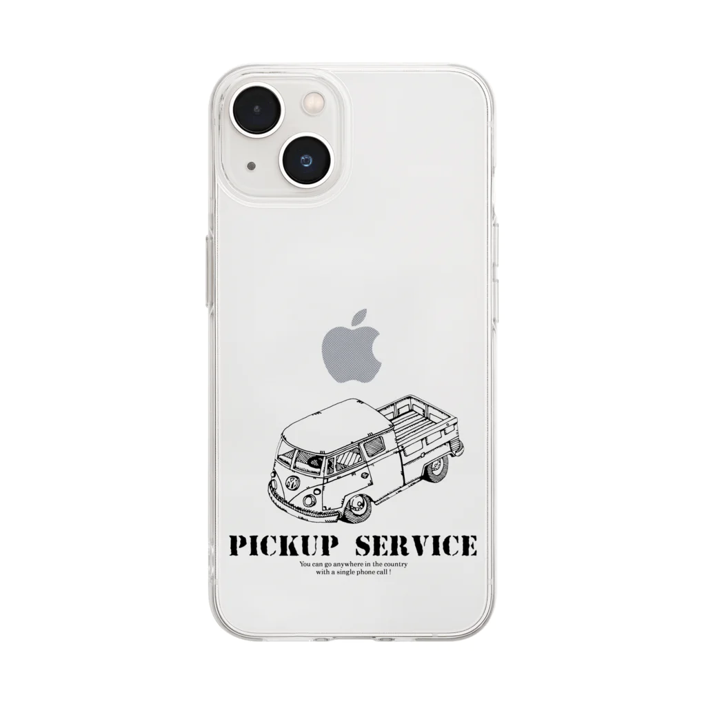 Nhat markのpick up service Soft Clear Smartphone Case