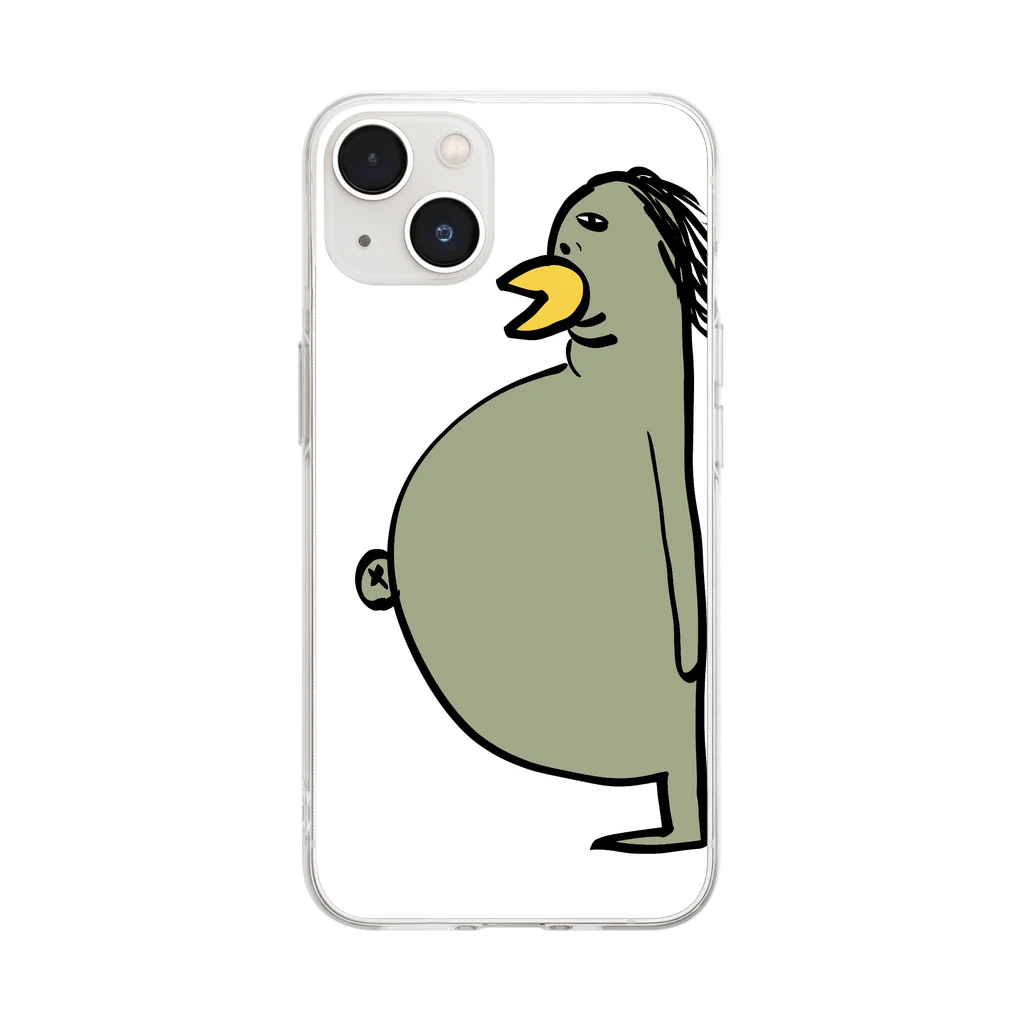 神堂きょうかのたらふくカッパ(文字無し) Soft Clear Smartphone Case