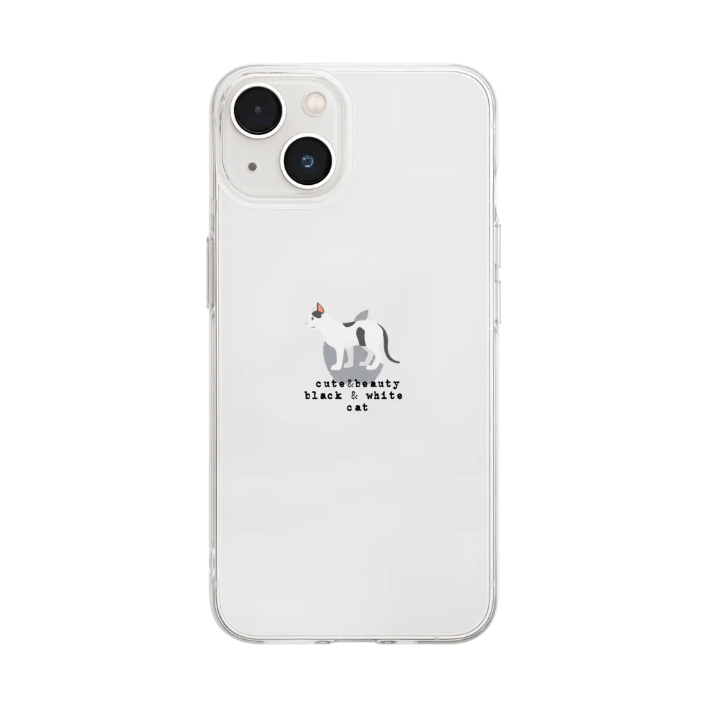 orange_honeyの猫1-16 ぶち猫 Soft Clear Smartphone Case