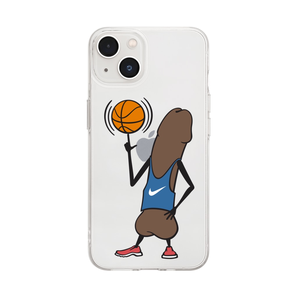 NOBODY754のEddie Funky Dick - Basketball Soft Clear Smartphone Case