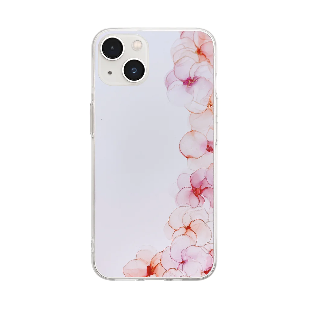 Atelier tetote の桜シリーズ Soft Clear Smartphone Case