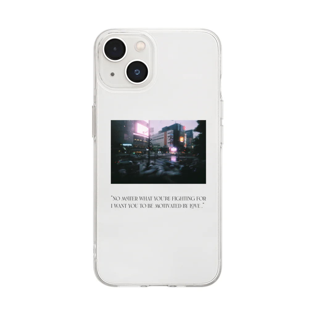 MONETのNo matter what you fight for, it is better if love is... Soft Clear Smartphone Case