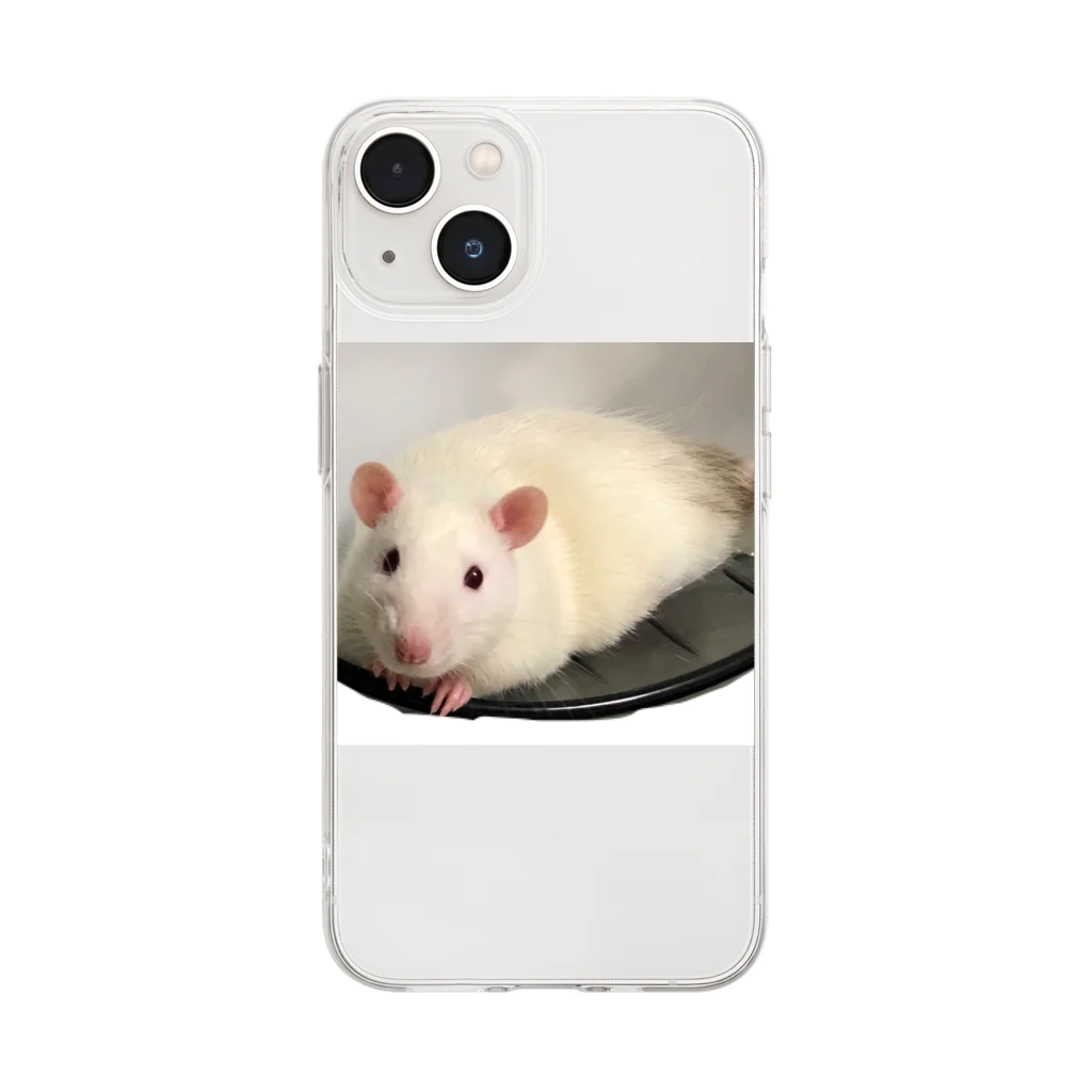 みぎわratSHOPのラットのこむぎ Soft Clear Smartphone Case