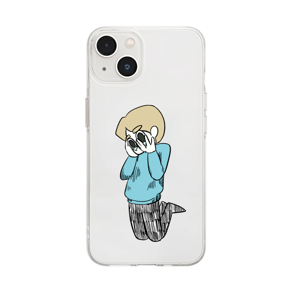 GiSMONEYの泣き虫 Soft Clear Smartphone Case