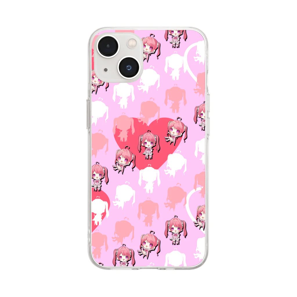 ういちゃんの隠れ家グッズ置き場🌟のミニキャラ砂糖ういスマホケース　 Soft Clear Smartphone Case