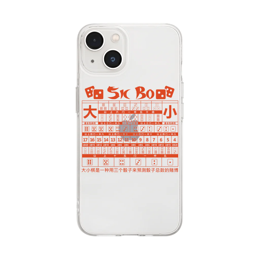 中華呪術堂（チャイナマジックホール）の【裏・赤】SICBO【大小】  Soft Clear Smartphone Case