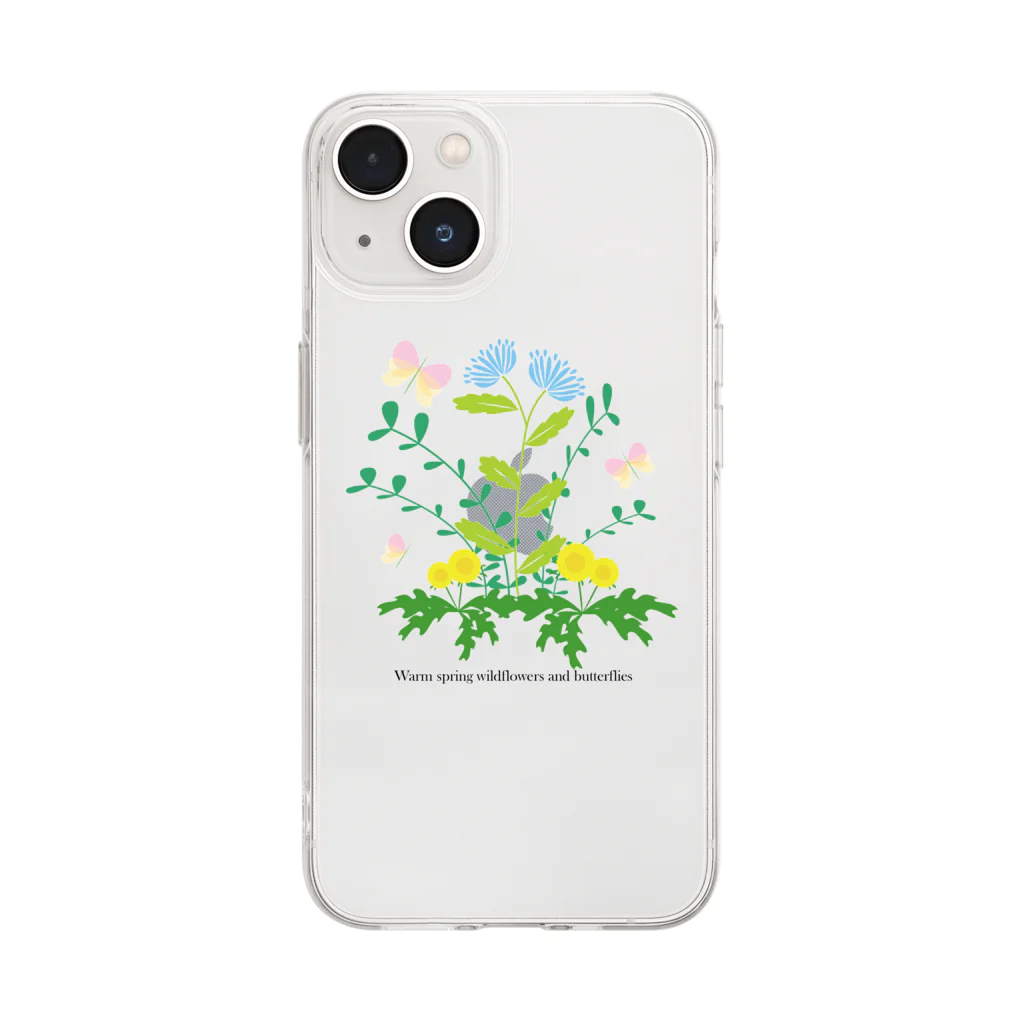 MIlle Feuille(ミルフィーユ) 雑貨店の野花 Soft Clear Smartphone Case