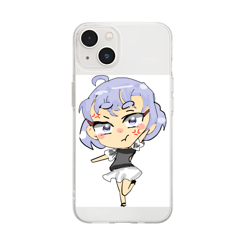 マウンテンゴリラの怒ってます！ Soft Clear Smartphone Case