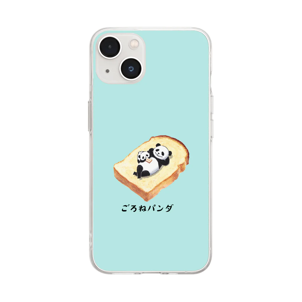 fig-treeのごろねパンダ_スマホケース Soft Clear Smartphone Case