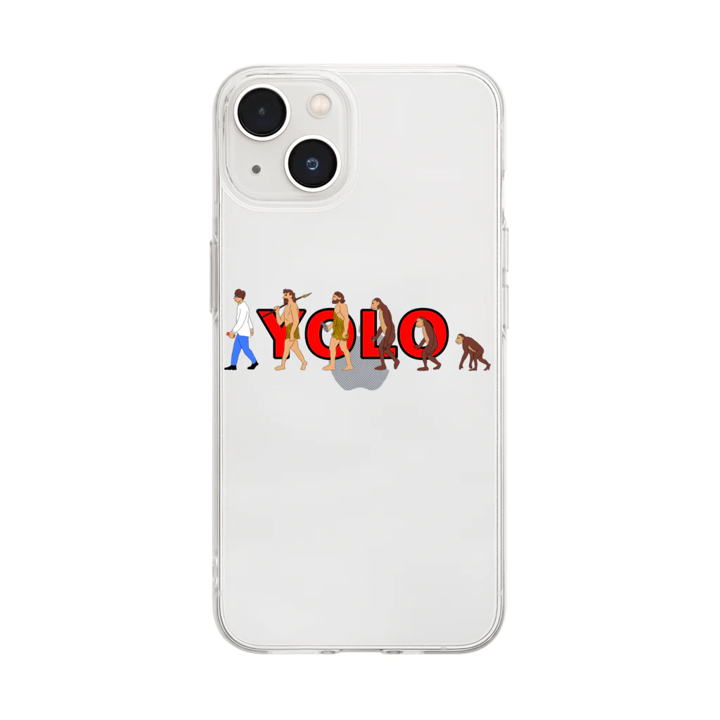 YOLOのyou only live once Soft Clear Smartphone Case