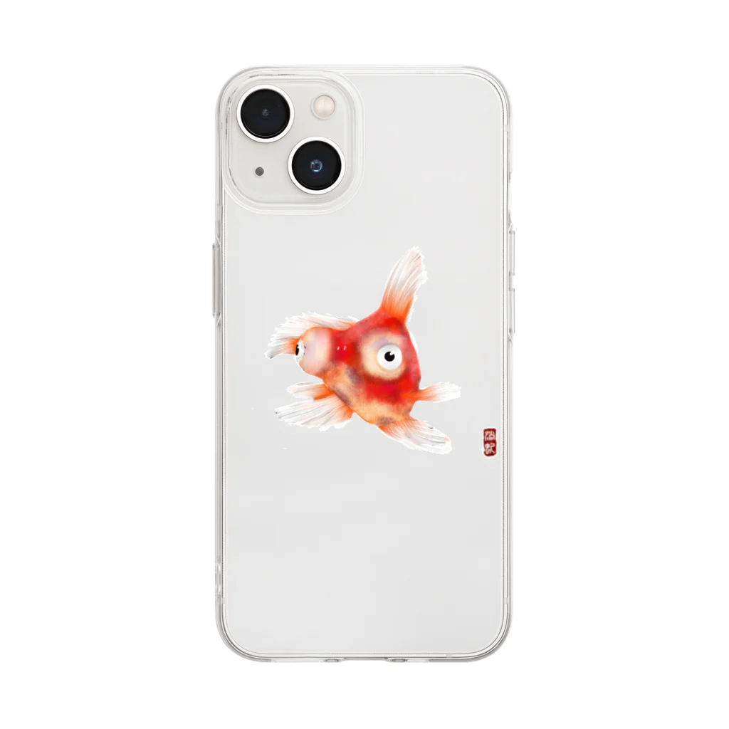 JapaneseArt Yui Shopのデメキン Soft Clear Smartphone Case