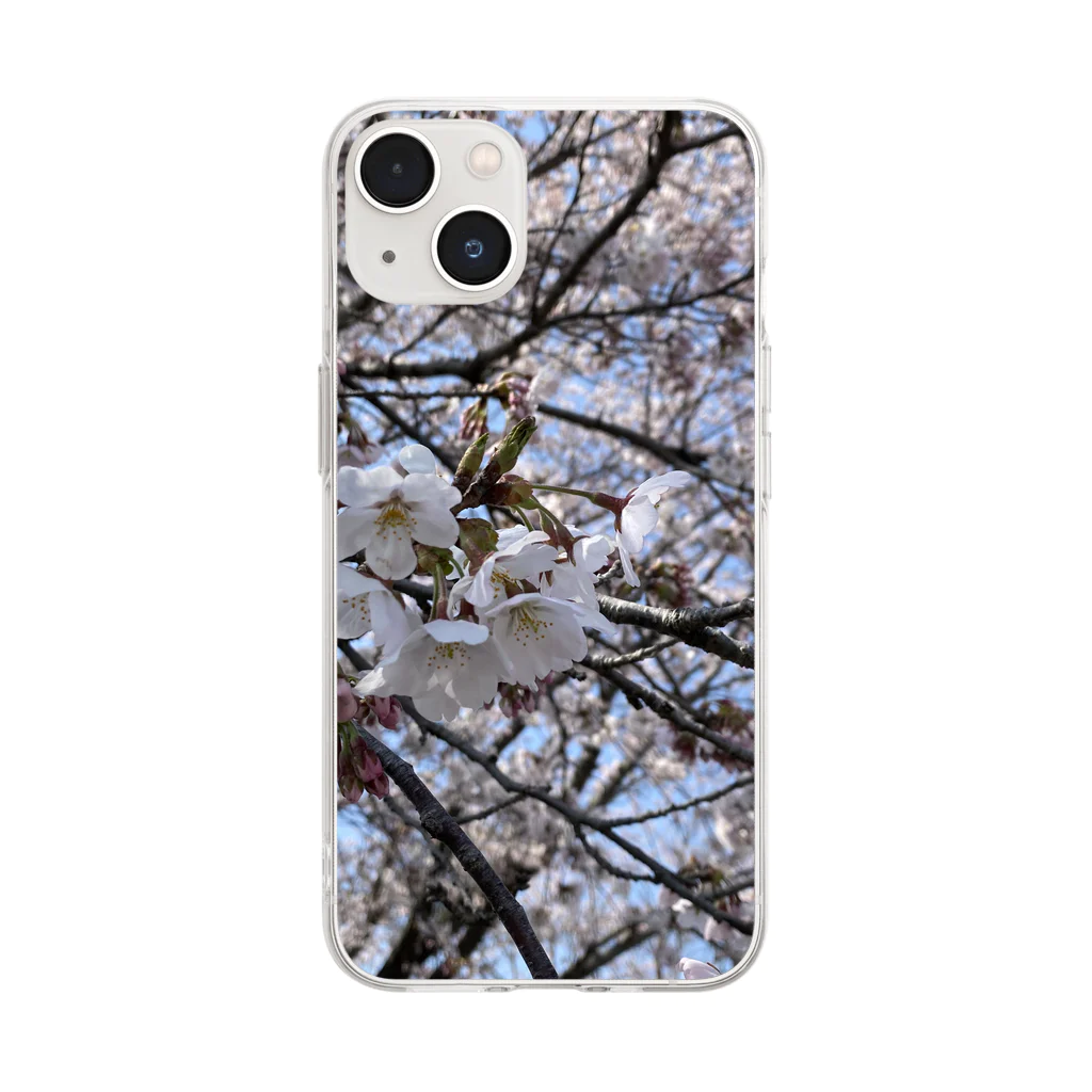 まあぽん82★＠㌍の桜サクグッズ Soft Clear Smartphone Case