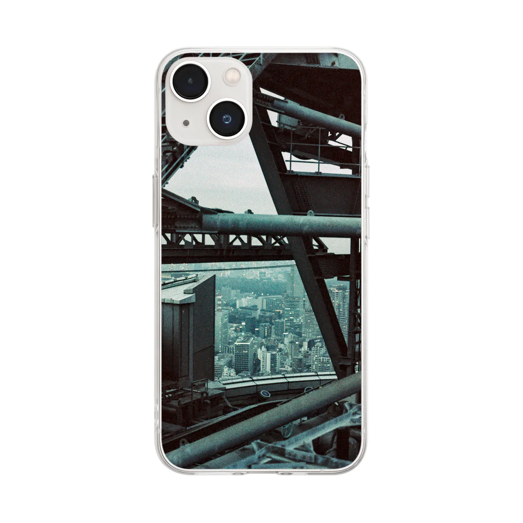 Film × Nostalgia のメトロポリス Soft Clear Smartphone Case