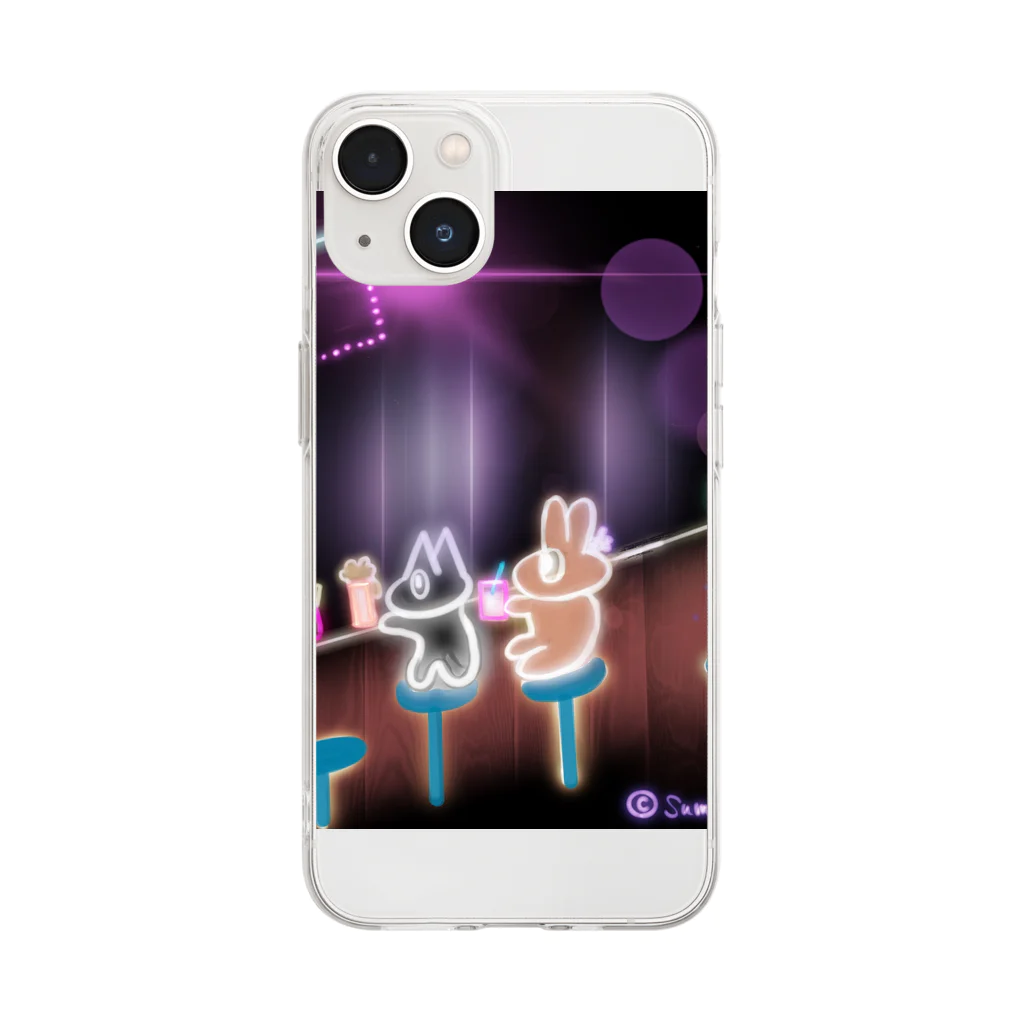 ネオンくんのSummy&Neon Bar Soft Clear Smartphone Case