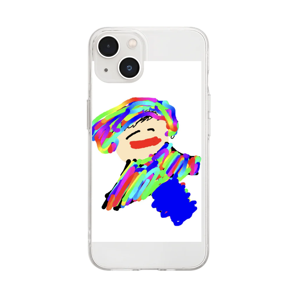 2022-kuru-のカラフルBOY Soft Clear Smartphone Case