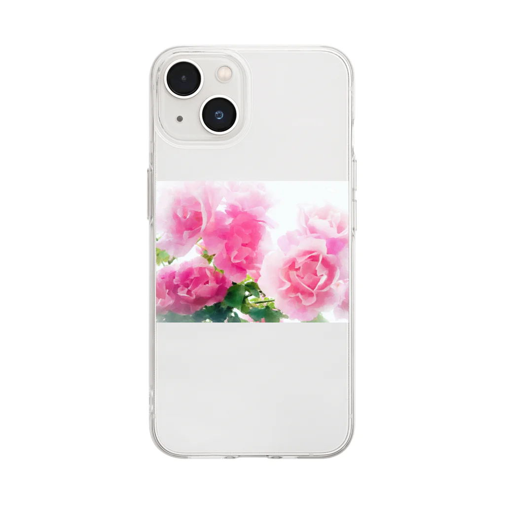 Hanamusubi001の５月のバラ Soft Clear Smartphone Case