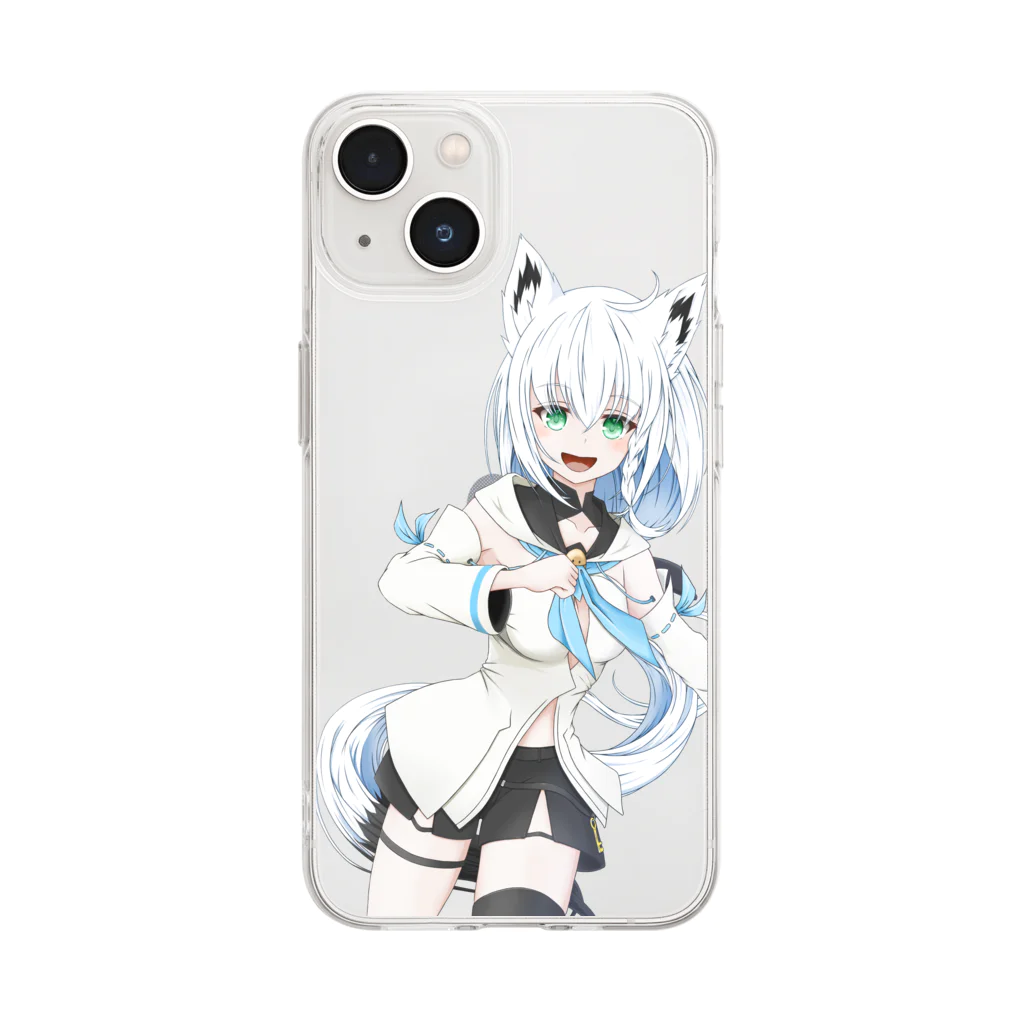 クリームソーダのフブちゃんケース Soft Clear Smartphone Case