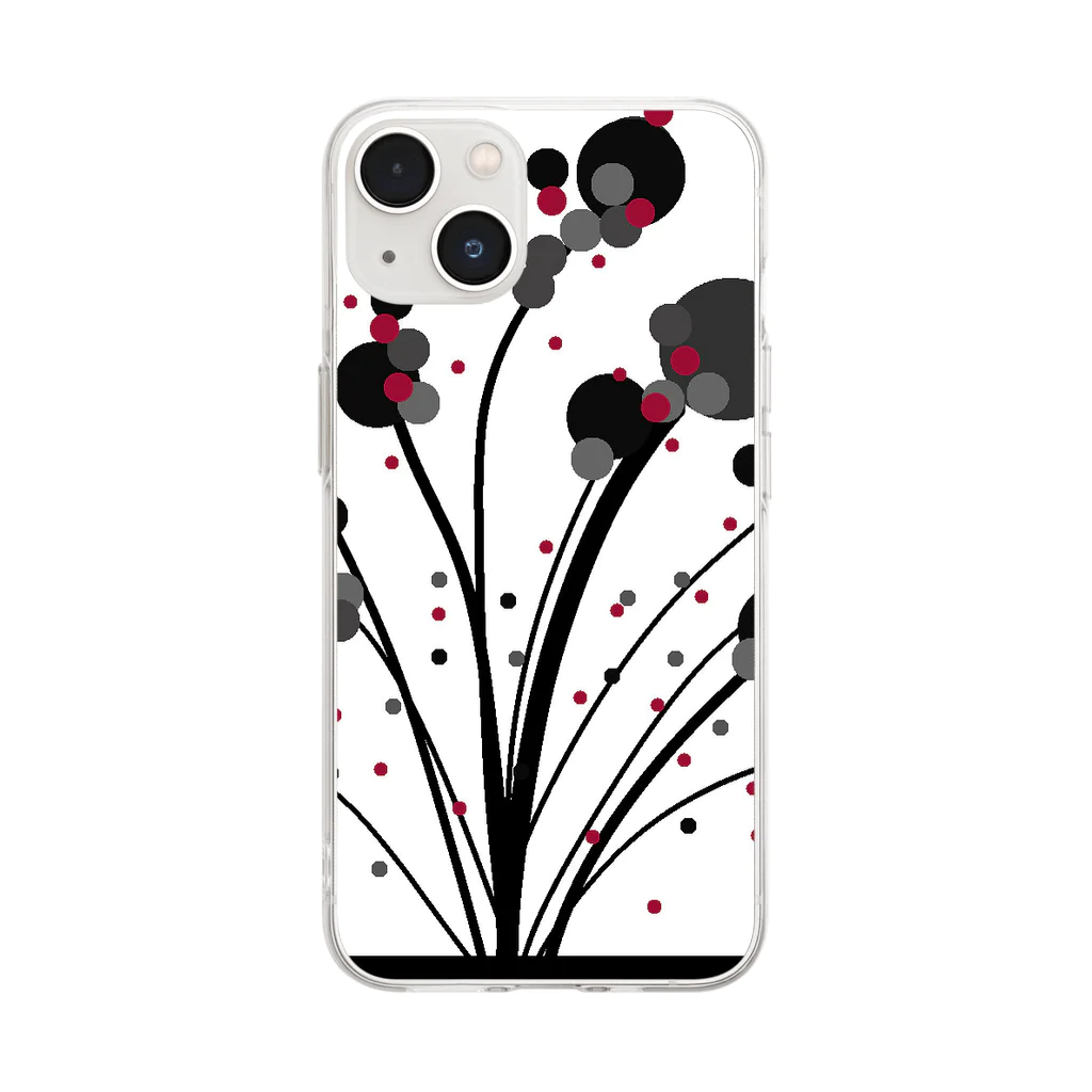 cardboardartzのplasticsflower Soft Clear Smartphone Case