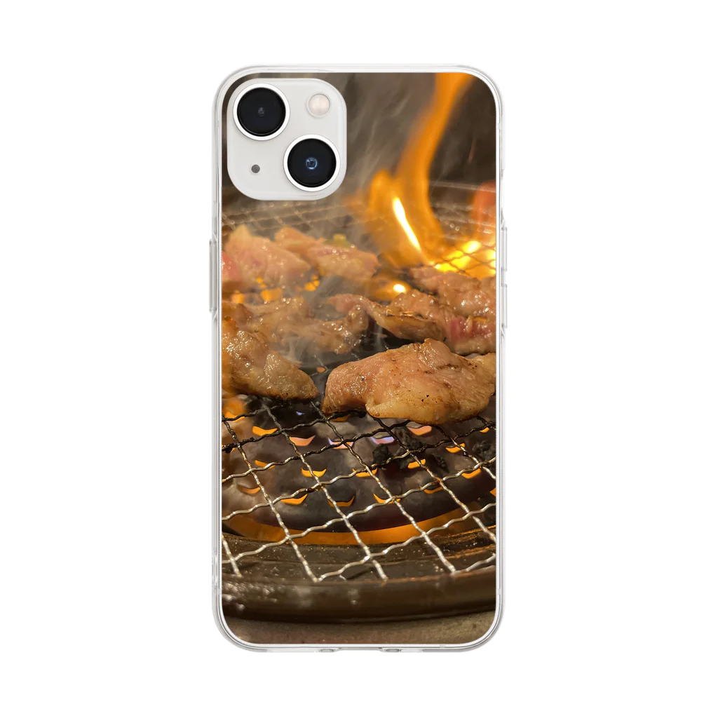 長期高温熟成の焼肉くん Soft Clear Smartphone Case