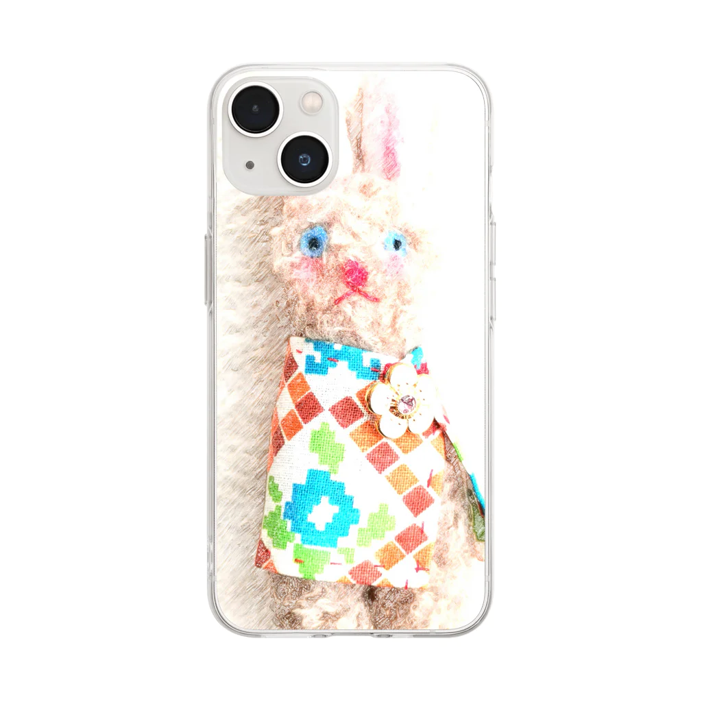 ＲＡＢＩＭＩＷのお絵かきうさぎ Soft Clear Smartphone Case