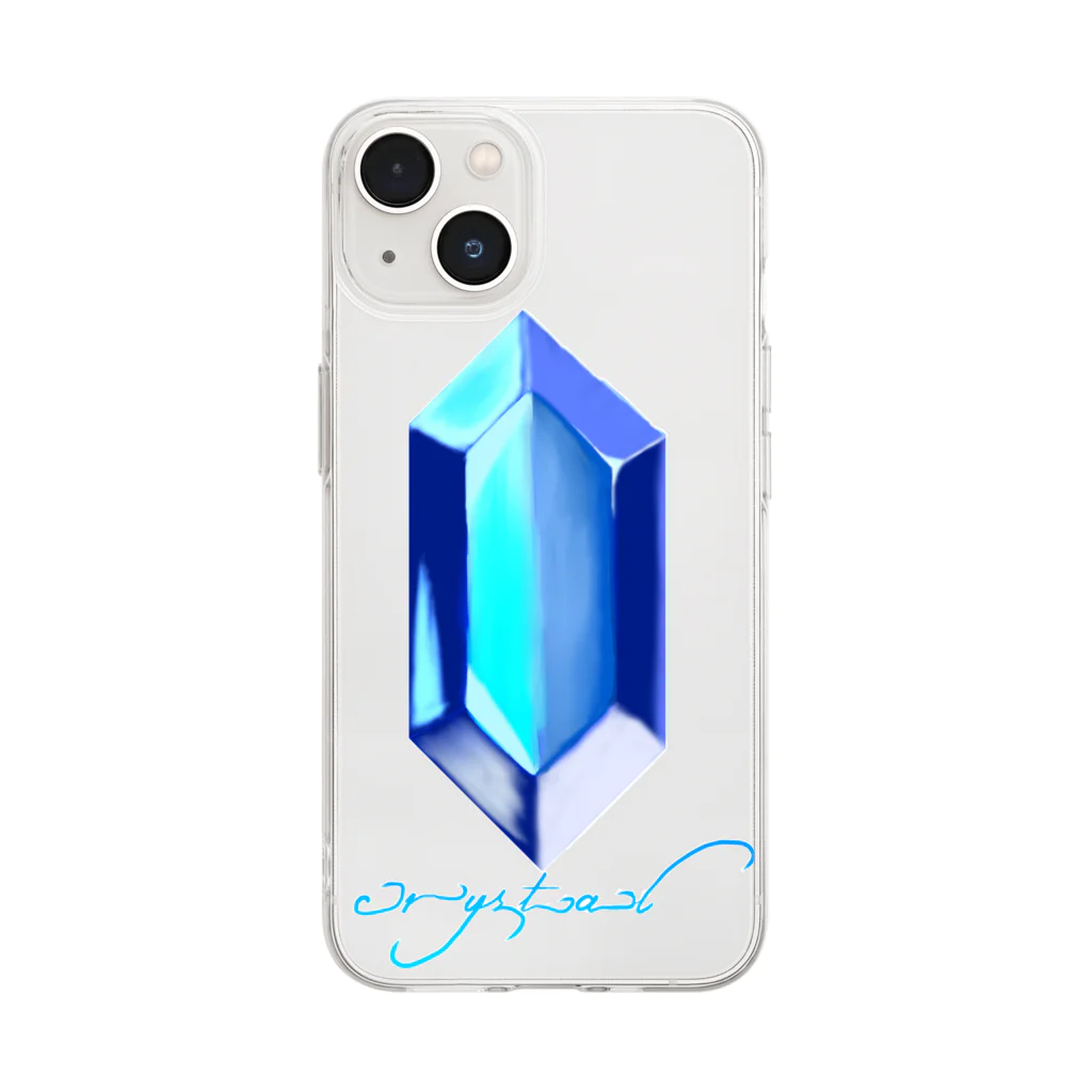 Amethystのクリスタル Soft Clear Smartphone Case