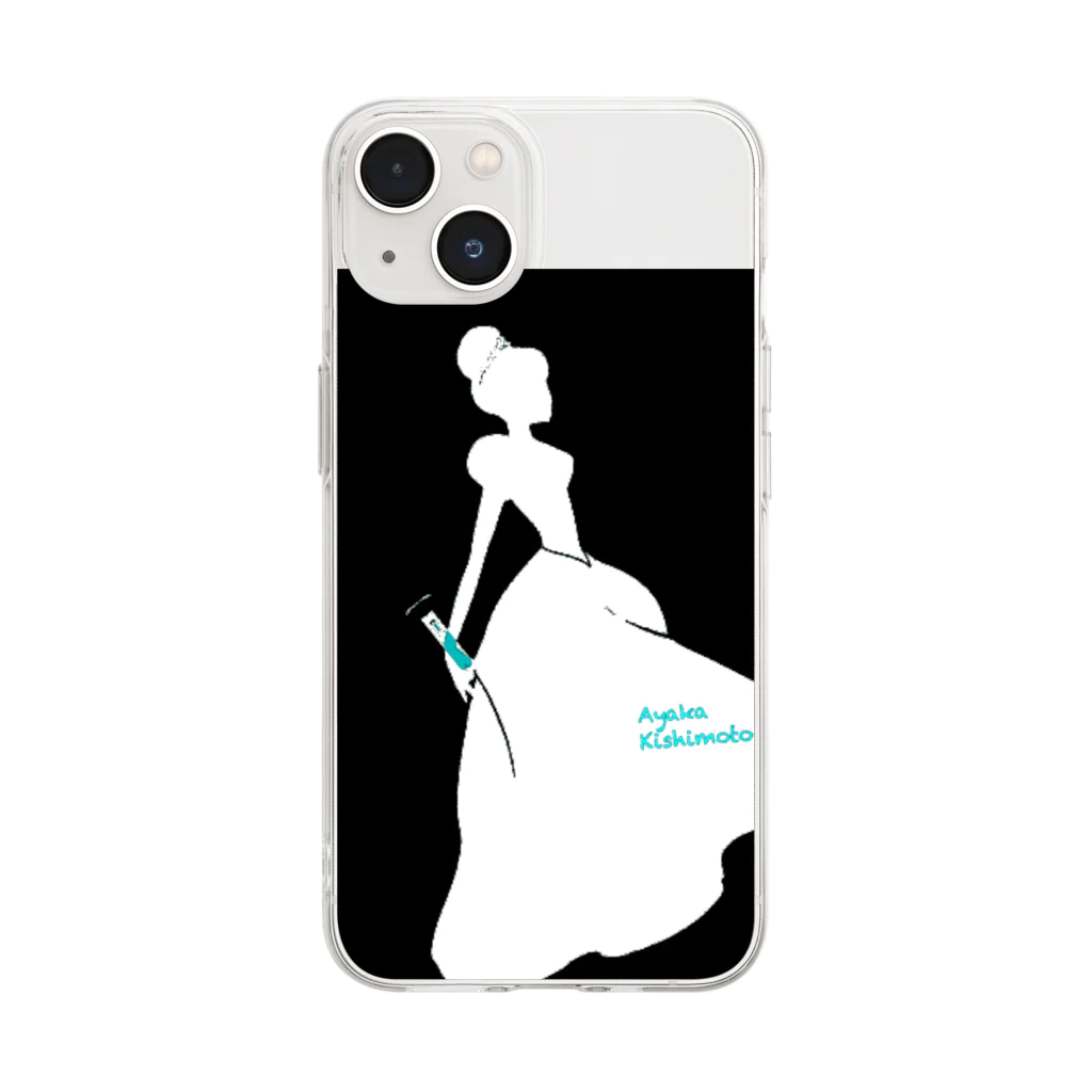 fmotaru-ayakakishimotoの岸本彩夏の歌姫グッズ2 Soft Clear Smartphone Case