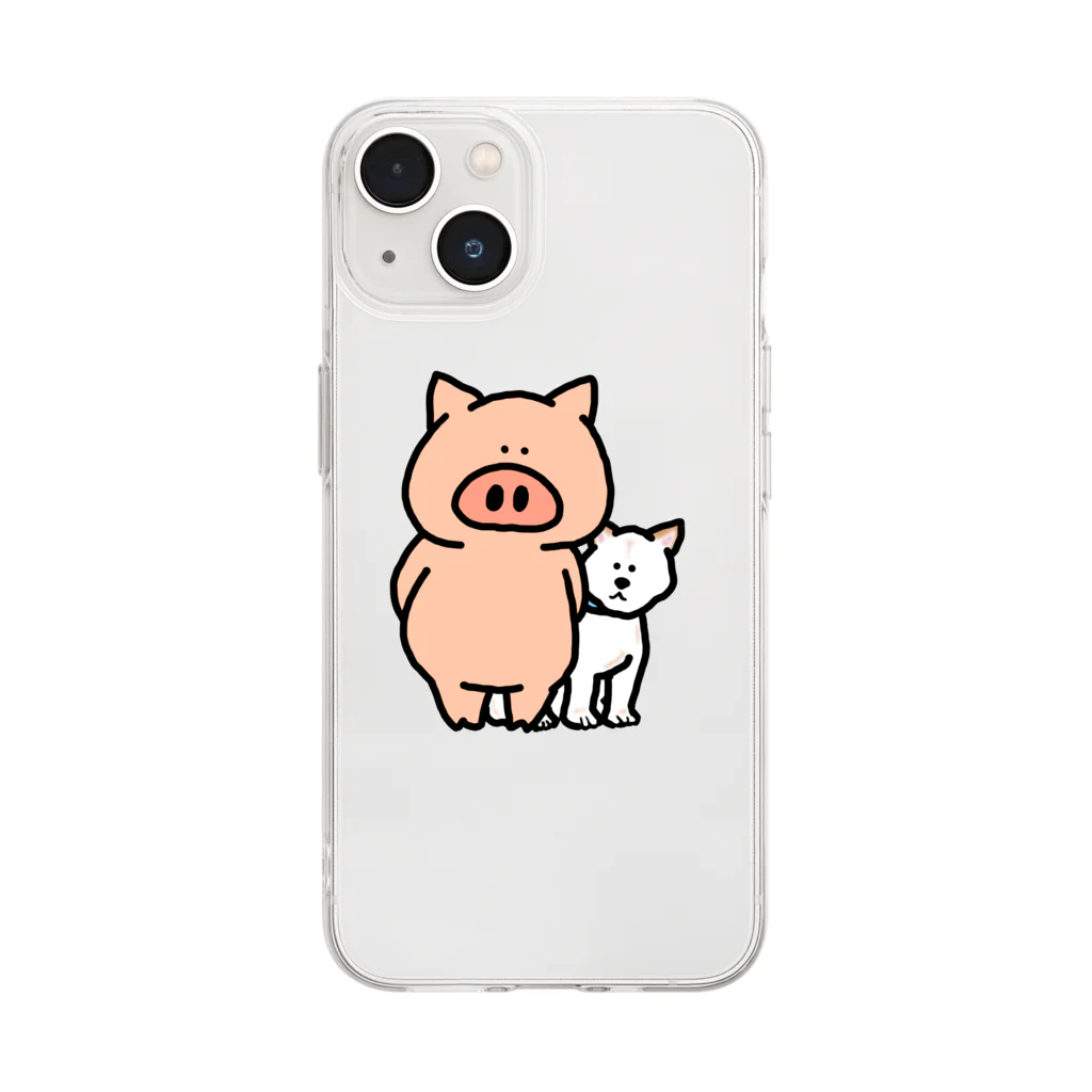 ぶーたんと仲間たちのぶーたんとくまちゃん Soft Clear Smartphone Case