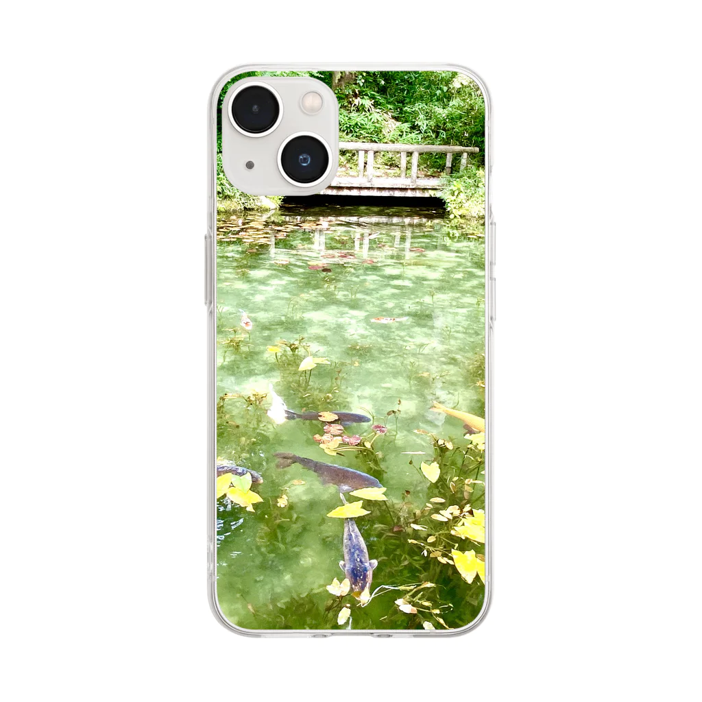 Shin Beethovenのモネの池 Soft Clear Smartphone Case