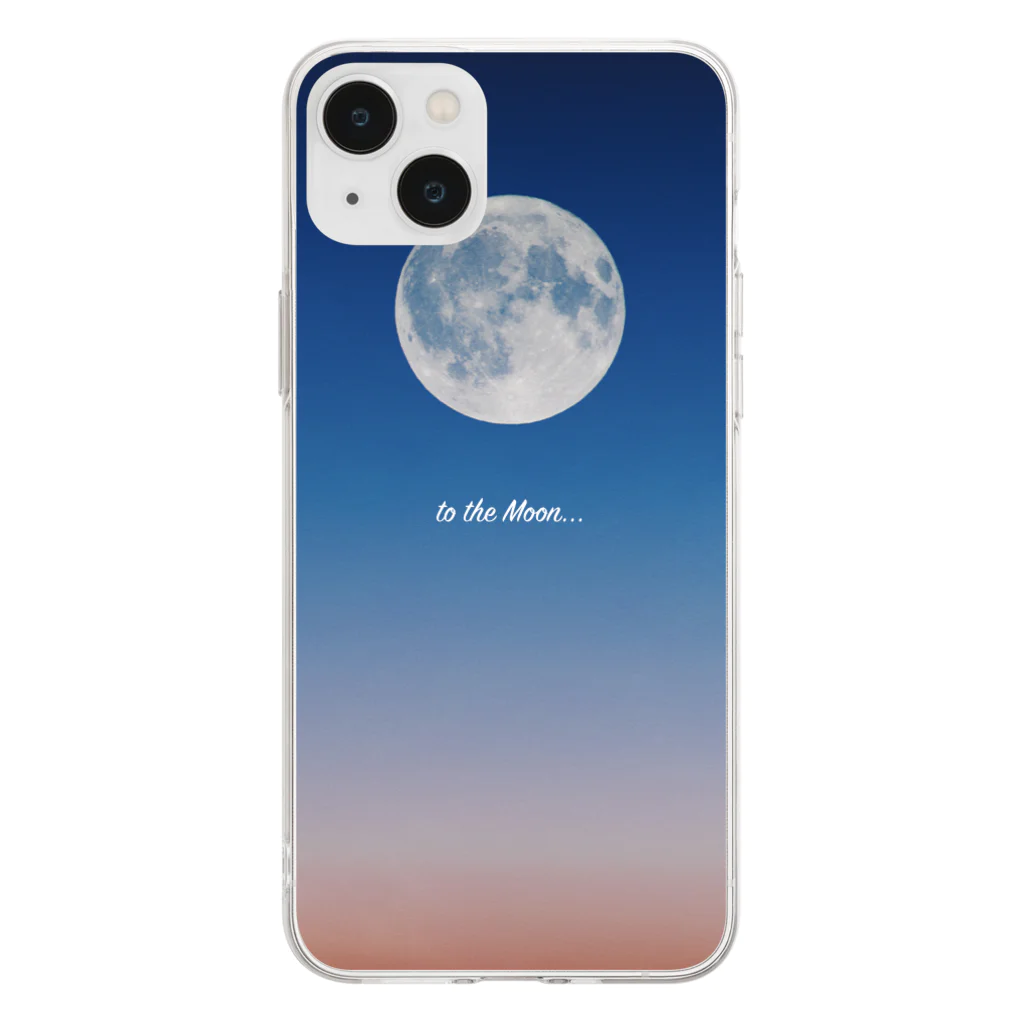 SPACE++の" to the Moon... " Soft Clear Smartphone Case