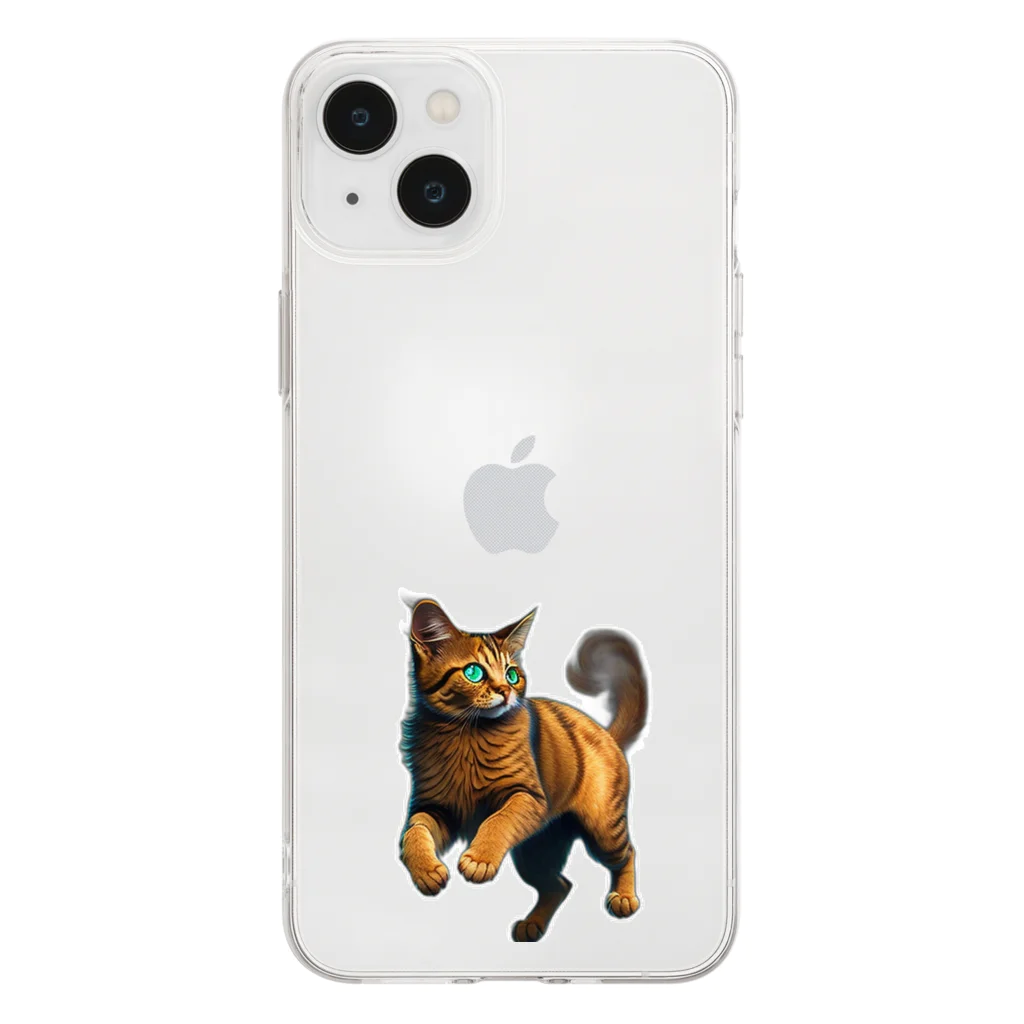 タナツキ商会の猫 Soft Clear Smartphone Case