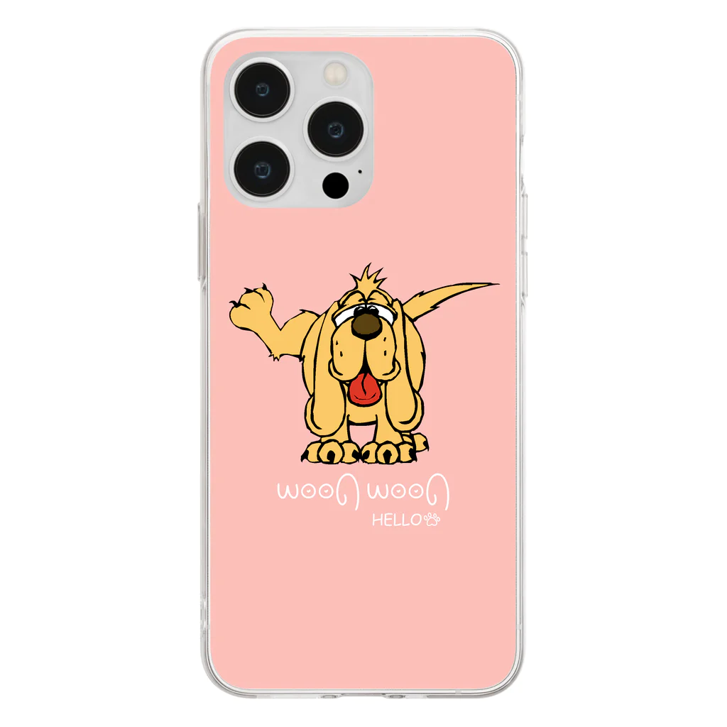 JOKERS FACTORYのWOOF WOOF Soft Clear Smartphone Case