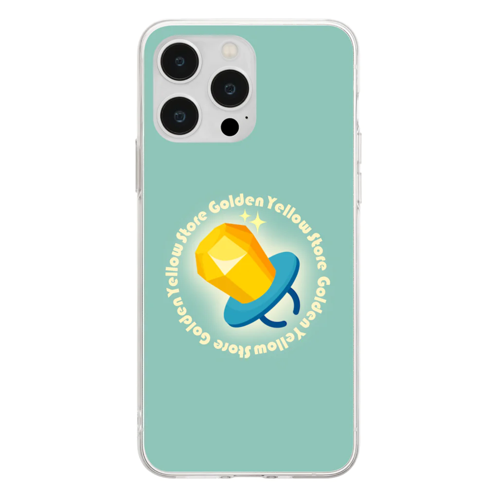 Teal Blue CoffeeのIs that ring delicious?_lemon Ver. Soft Clear Smartphone Case