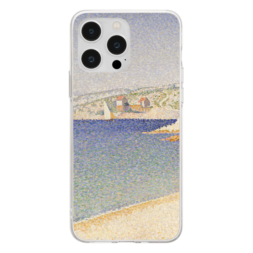 SONOTENI-ARTの025-002　ポール・シニャック　『カシスの桟橋』　クリア　スマホケース　iPhone 14ProMax/14Plus/13ProMax/12ProMax/11ProMax専用デザイン　CC5-2 Soft Clear Smartphone Case