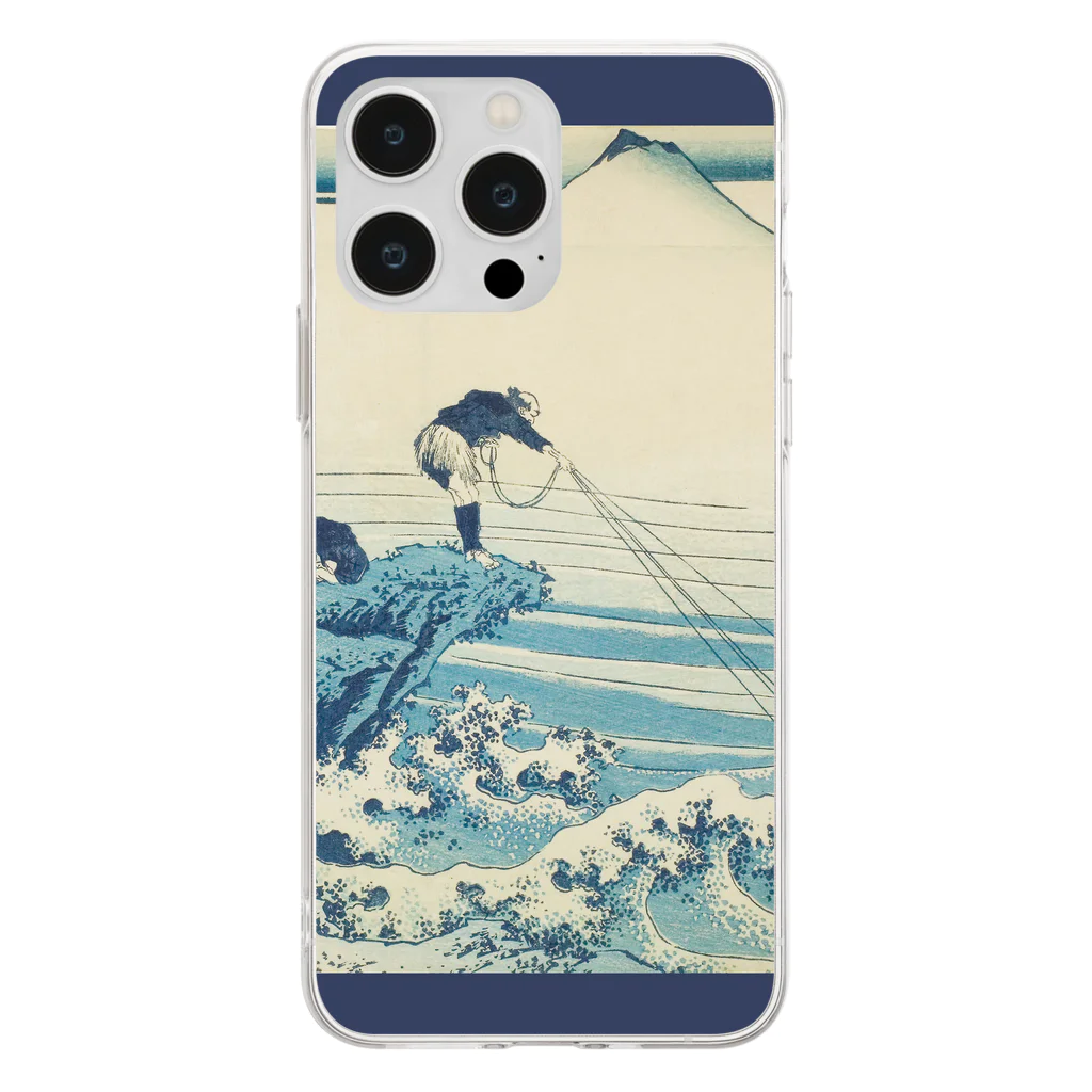 SONOTENI-ARTの003-008　葛飾北斎　『富嶽三十六景　甲州石班沢』　クリア　スマホケース　iPhone 14ProMax/14Plus/13ProMax/12ProMax/11ProMax専用デザイン　CC5-2 Soft Clear Smartphone Case