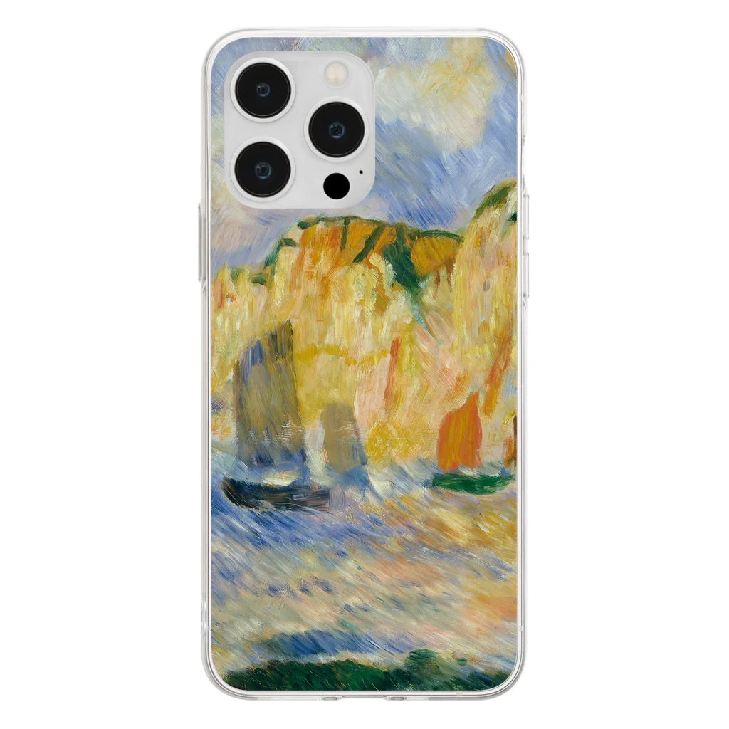 SONOTENI-ARTの016-009　ルノワール　『海と崖』　クリア　スマホケース　iPhone 14ProMax/14Plus/13ProMax/12ProMax/11ProMax専用デザイン　CC5-2 Soft Clear Smartphone Case