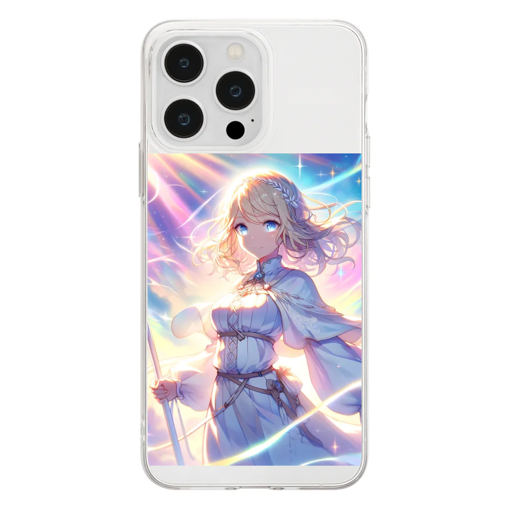 Sesilionの天空の女勇者 Soft Clear Smartphone Case