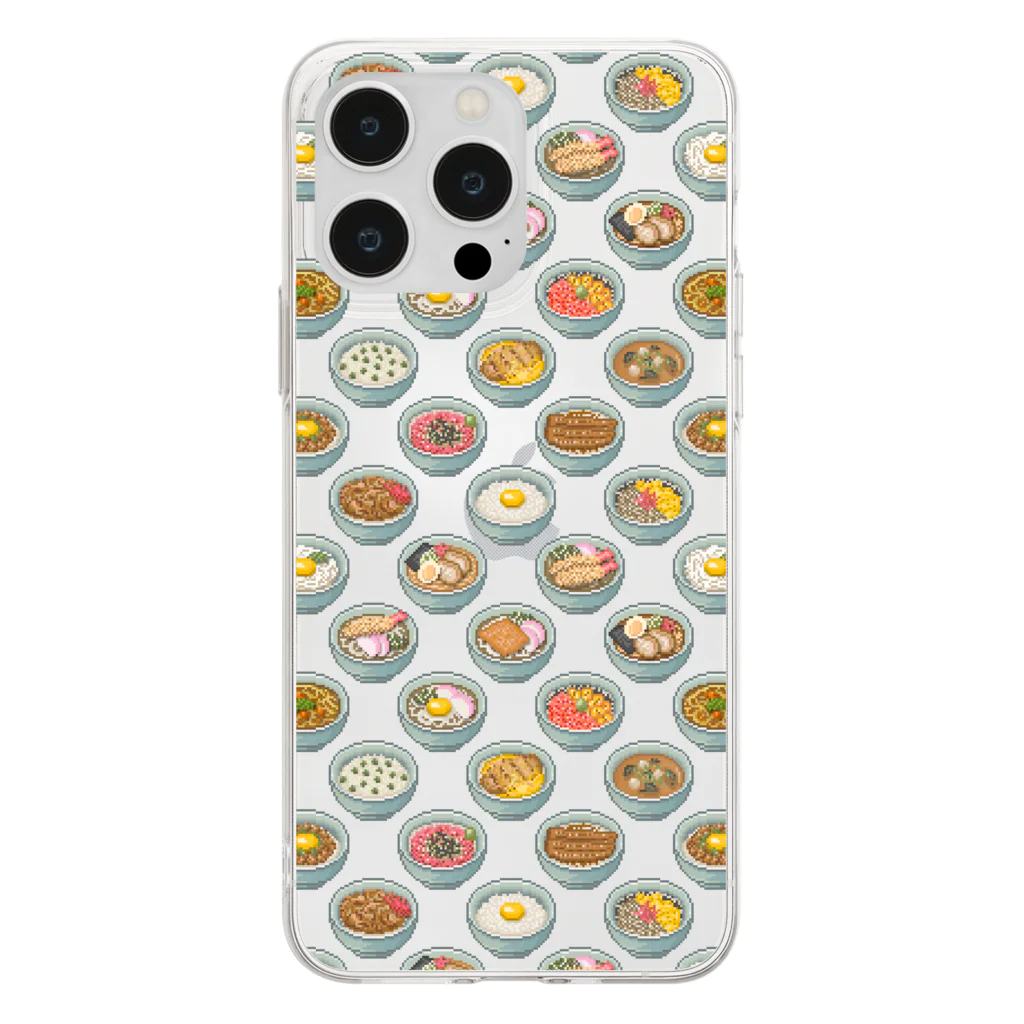 猫と釣り人のFood_FB_1 Soft Clear Smartphone Case