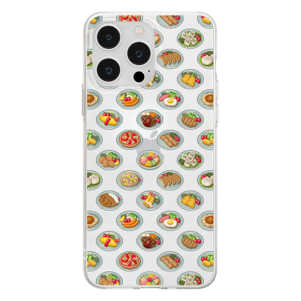 猫と釣り人のFood_FB_2 Soft Clear Smartphone Case