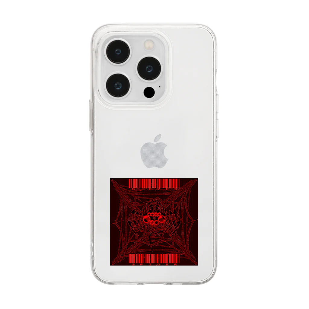 Ａ’ｚｗｏｒｋＳの8-EYES SPIDER RED Soft Clear Smartphone Case