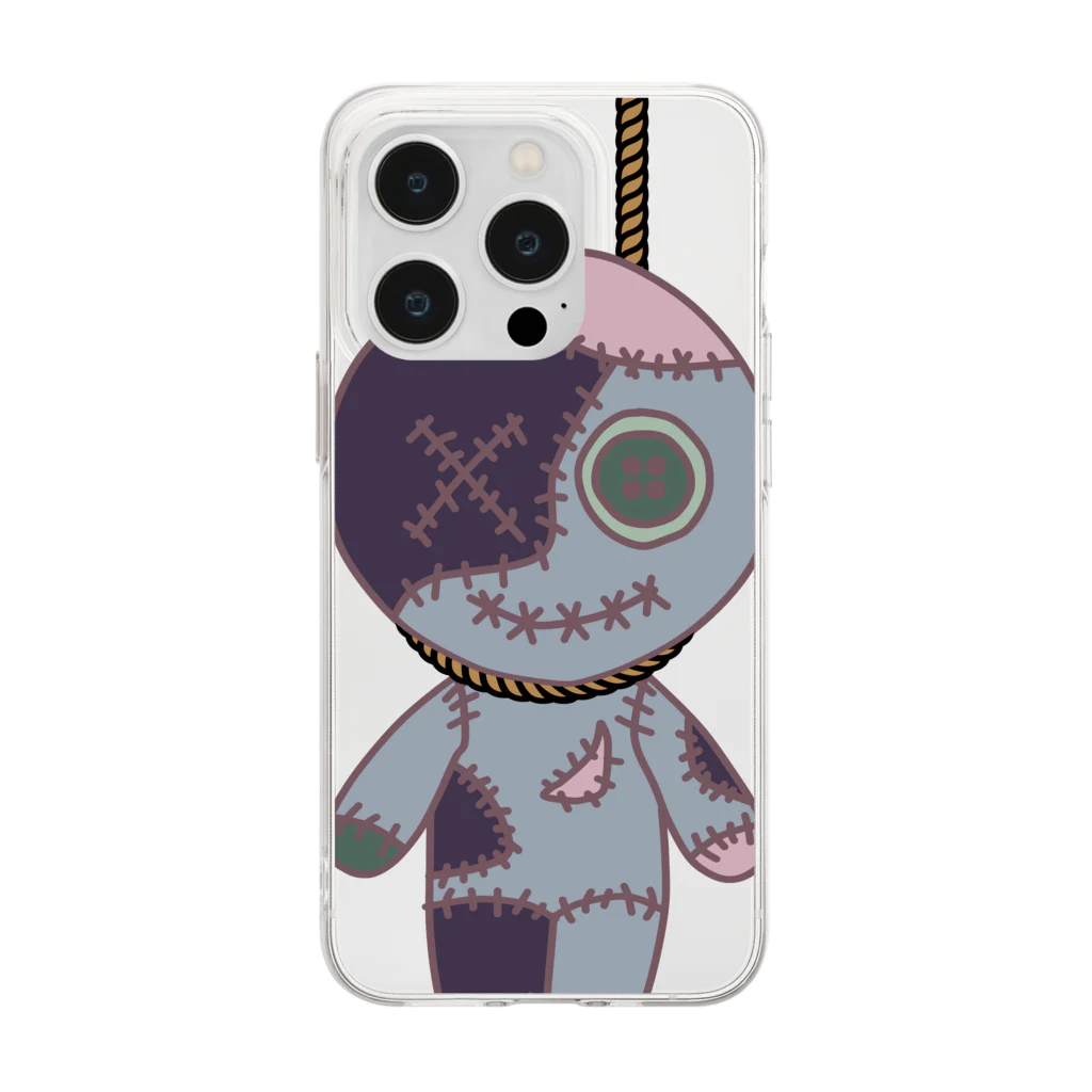 Ａ’ｚｗｏｒｋＳのHANGING VOODOO DOLL SMOKEY Soft Clear Smartphone Case