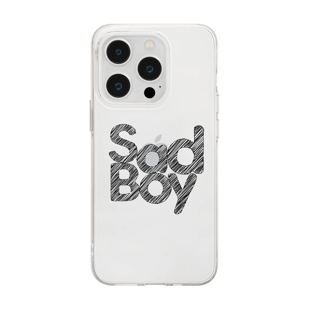 BISCO@道具屋のSad Boy Soft Clear Smartphone Case