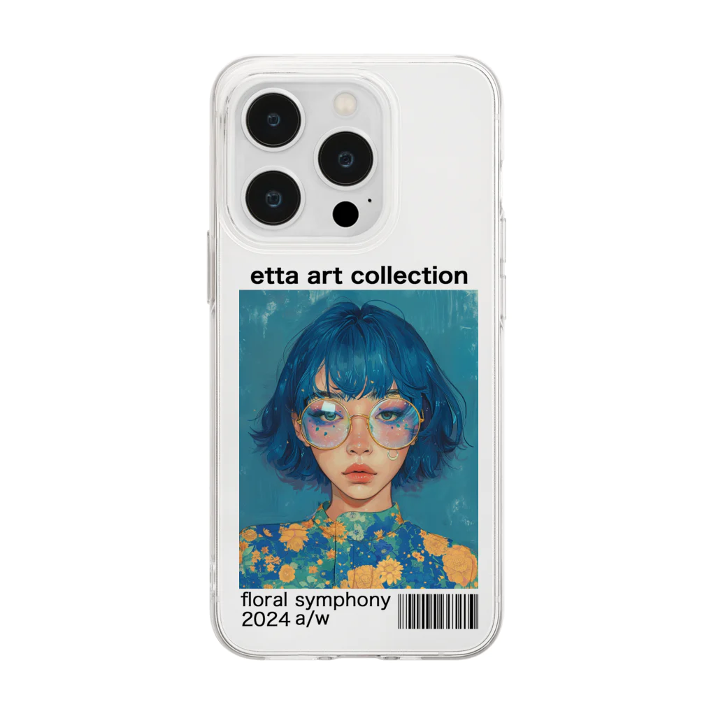 ETTA_ARTのフローラルシンフォニー Soft Clear Smartphone Case